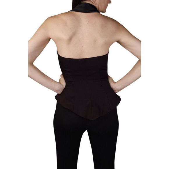 Vintage 1990’s After Five Evening Halter Neck Tuxedo Top - Picture 5 of 12